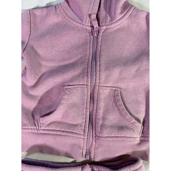 Jumping Beans Baby Girls 12M Softest Fleece Hoodie and Joggers Set Purple 2pc - Picture 4 of 6